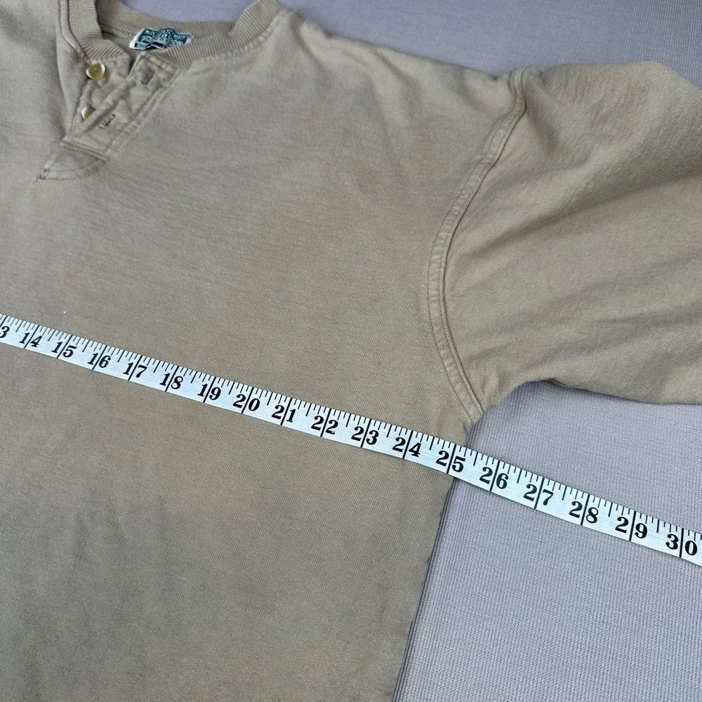 Vintage McIntosh & Seymour Soccer Gear Rugby Shirt Men's Large Tan USA Henley